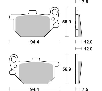 Plaquettes de frein BREMBO route carbone céramique - 07YA0713