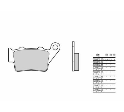 Plaquettes de frein BREMBO métal fritté - 07BB0258