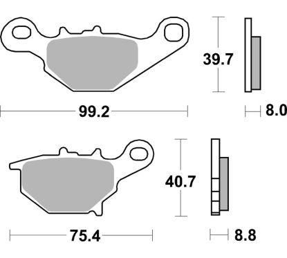 Plaquettes de frein BREMBO Off-Road métal fritté - 07SU31SD