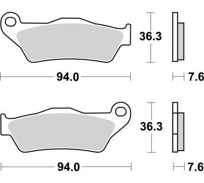 Plaquettes de frein BREMBO route métal fritté - 07BB04LA