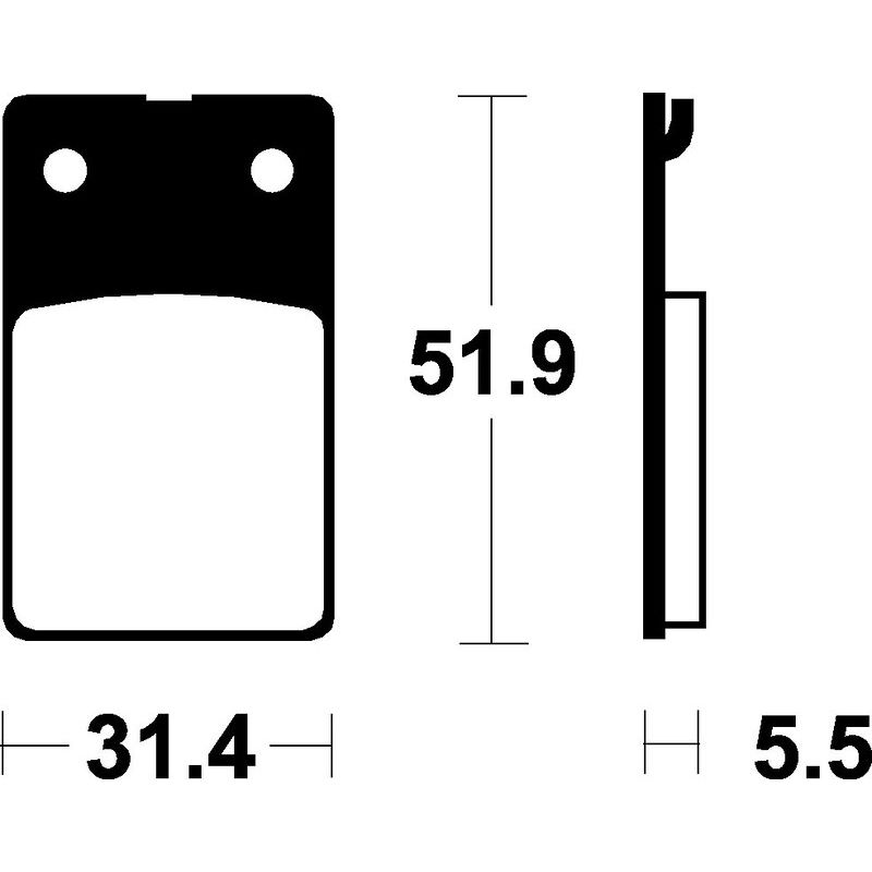 Plaquettes de frein TECNIUM route organique - MA95
