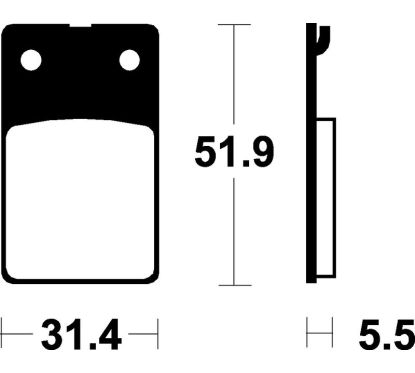 Plaquettes de frein TECNIUM route organique - MA95