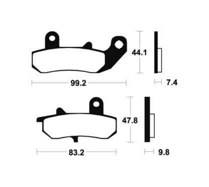 Plaquettes de frein TECNIUM Performance métal fritté - MR135