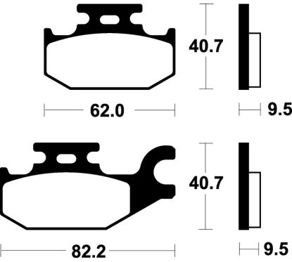 Plaquettes de frein TECNIUM Scooter organique - ME254