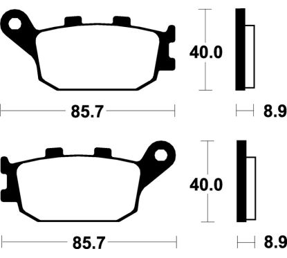Plaquettes de frein TECNIUM Scooter organique - ME157