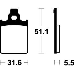 Plaquettes de frein TECNIUM Scooter organique - ME180