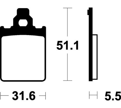 Plaquettes de frein TECNIUM Scooter organique - ME180