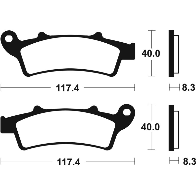 Plaquettes de frein TECNIUM Scooter organique - ME261