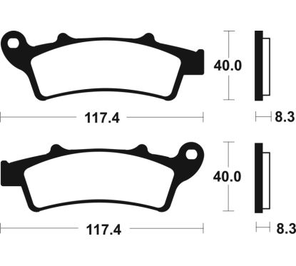 Plaquettes de frein TECNIUM Scooter organique - ME261