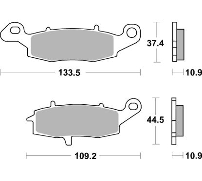 Plaquettes de frein BREMBO route métal fritté - 07KA15SP