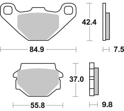 Plaquettes de frein BREMBO route carbone céramique - 07KS0432