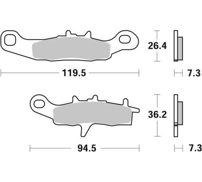 Plaquettes de frein BREMBO Off-Road métal fritté - 07KA22SX