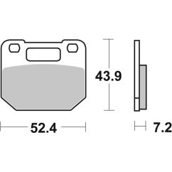 Plaquettes de frein BREMBO route carbone céramique - 07SU1005