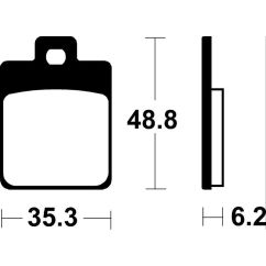Plaquettes de frein TECNIUM Scooter organique - ME368