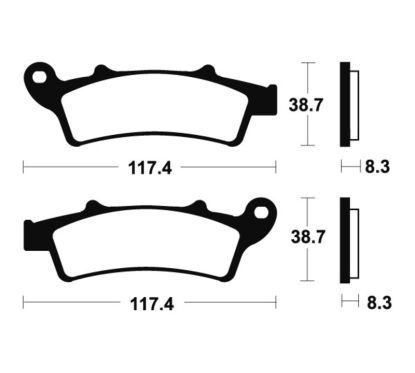Plaquettes de frein TECNIUM Maxi Scooter métal fritté - MSS261