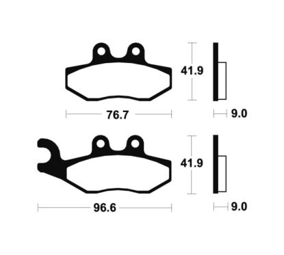 Plaquettes de frein TECNIUM Maxi Scooter métal fritté - MSS286