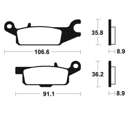 Plaquettes de frein TECNIUM MX/Quad métal fritté - MO352