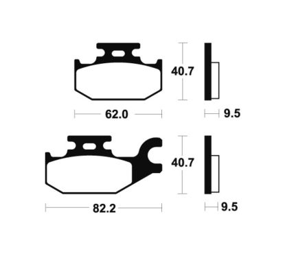 Plaquettes de frein TECNIUM MX/Quad métal fritté - MO254