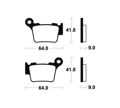 Plaquettes de frein TECNIUM Racing MX/Quad métal fritté - MOR291