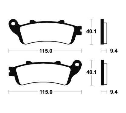Plaquettes de frein TECNIUM Performance métal fritté - MR222