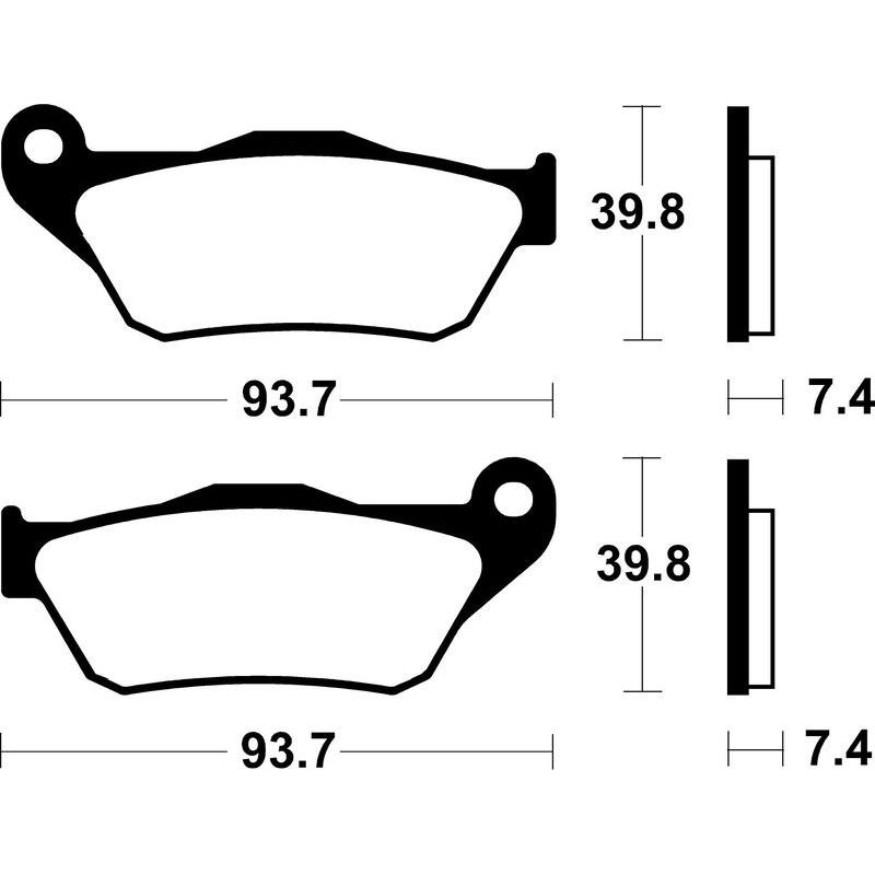 Plaquettes de frein TECNIUM Scooter organique - ME337