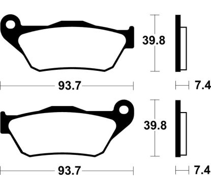 Plaquettes de frein TECNIUM Scooter organique - ME337