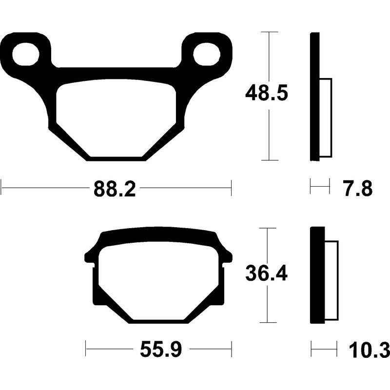 Plaquettes de frein TECNIUM Scooter organique - ME85