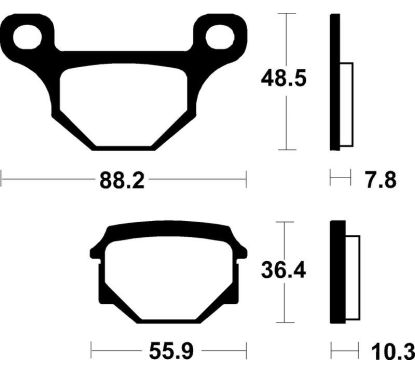 Plaquettes de frein TECNIUM Scooter organique - ME85