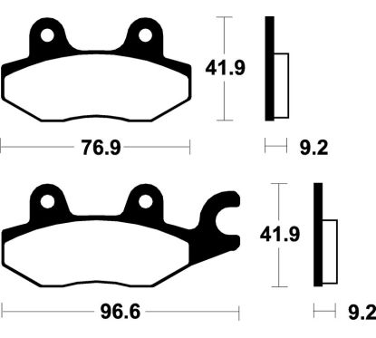 Plaquettes de frein TECNIUM Scooter organique - ME188