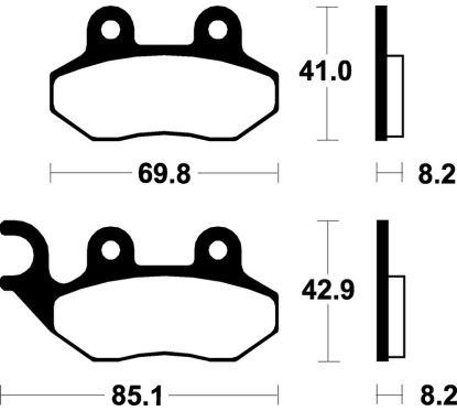 Plaquettes de frein TECNIUM Scooter organique - ME208