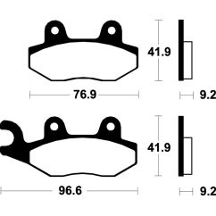 Plaquettes de frein TECNIUM Scooter organique - ME213
