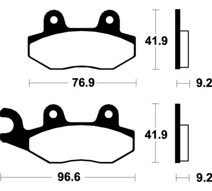 Plaquettes de frein TECNIUM Scooter organique - ME213