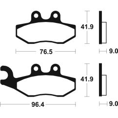 Plaquettes de frein TECNIUM Scooter organique - ME286