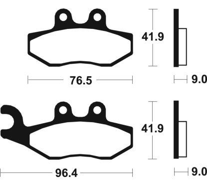 Plaquettes de frein TECNIUM Scooter organique - ME286