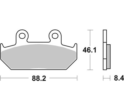 Plaquettes de frein BREMBO route métal fritté - 07HO23SA