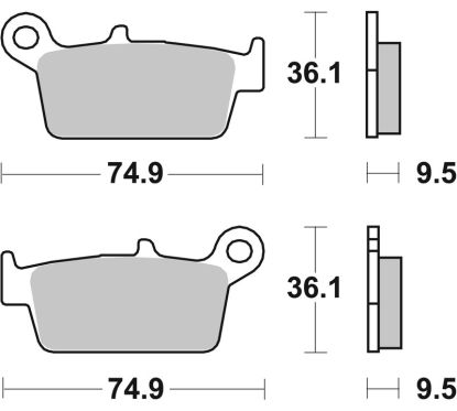 Plaquettes de frein BREMBO Off-Road métal fritté - 07HO26SD