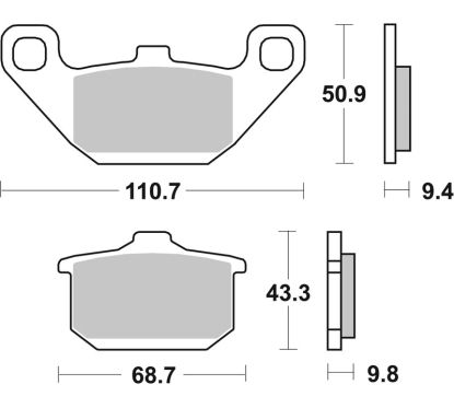 Plaquettes de frein BREMBO route métal fritté - 07KA08SA