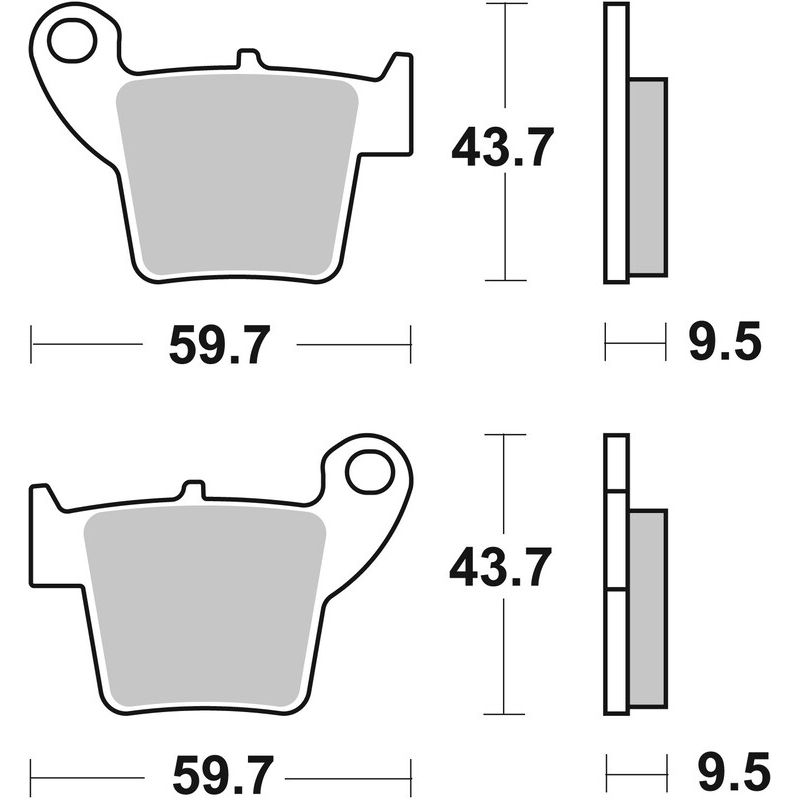 Plaquettes de frein BREMBO Off-Road métal fritté - 07HO48SD