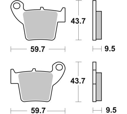 Plaquettes de frein BREMBO Off-Road métal fritté - 07HO48SD