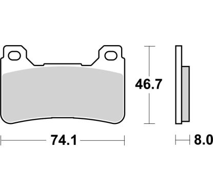 Plaquettes de frein BREMBO route métal fritté - 07HO50SA