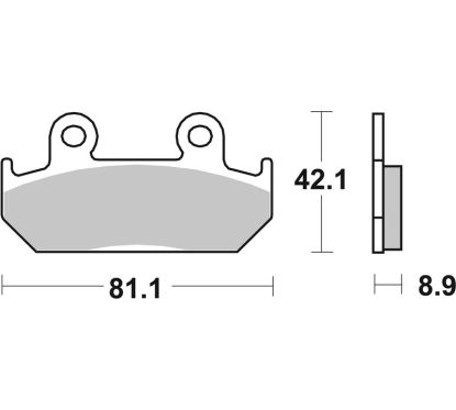 Plaquettes de frein BREMBO route métal fritté - 07HO21SA