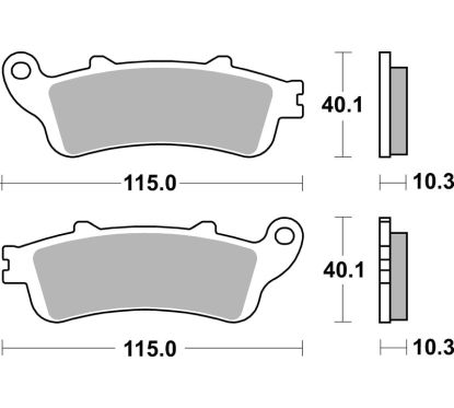 Plaquettes de frein BREMBO route métal fritté - 07HO52SP
