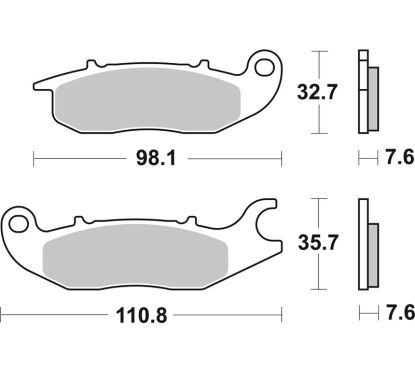 Plaquettes de frein BREMBO route carbone céramique - 07HO5606
