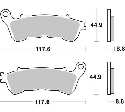 Plaquettes de frein BREMBO route métal fritté - 07HO57LA
