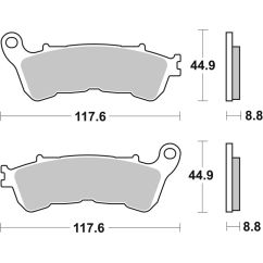 Plaquettes de frein BREMBO route métal fritté - 07HO57SA