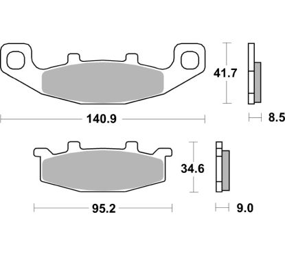 Plaquettes de frein BREMBO route métal fritté - 07KA09SP