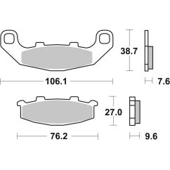 Plaquettes de frein BREMBO route métal fritté - 07KA11SA