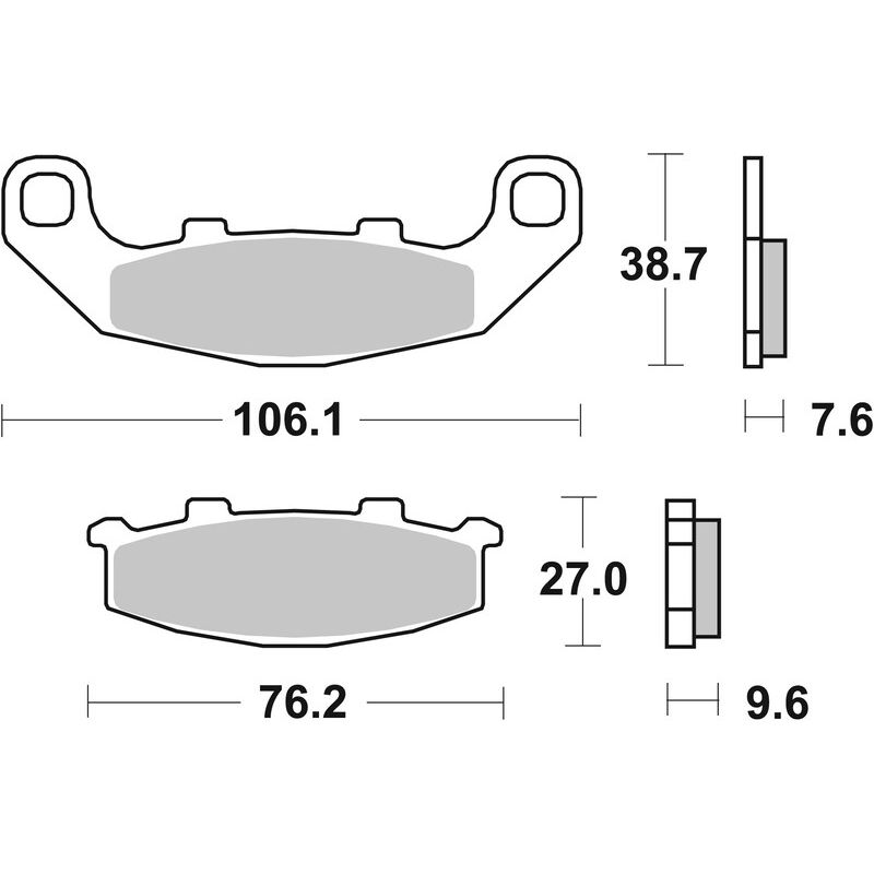 Plaquettes de frein BREMBO route métal fritté - 07KA11SA