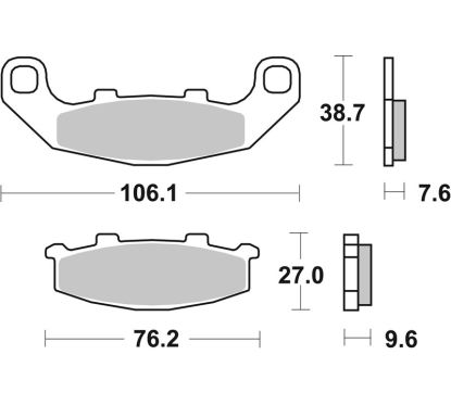 Plaquettes de frein BREMBO route métal fritté - 07KA11SA