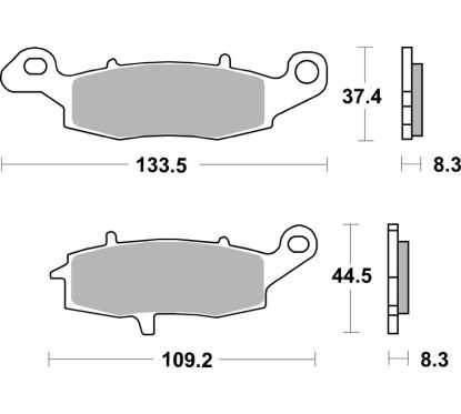 Plaquettes de frein BREMBO route métal fritté - 07KA18SA